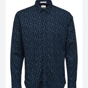 NEW with tags Selected Homme Slim fit men’s button down organic cotton shirt siz